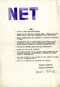 Ярослав Козловский, Андрей Костоловский, манифест международного проекта NET, 1972